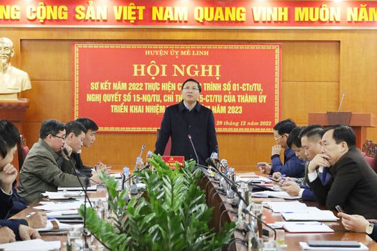 Trong năm 2022, Ủy ban Kiểm tra các cấp huyện Mê Linh thi hành kỷ luật 42 đảng viên