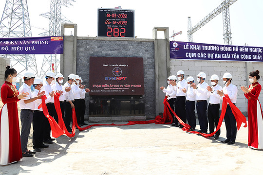Hoàn thành vượt tiến độ Dự án đường dây 500kV Vân Phong - Vĩnh Tân và đường dây 500kV đấu nối