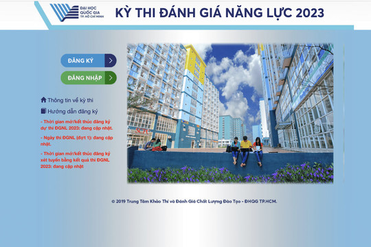 Đại học Quốc gia thành phố Hồ Chí Minh thông báo ngày thi đánh giá năng lực