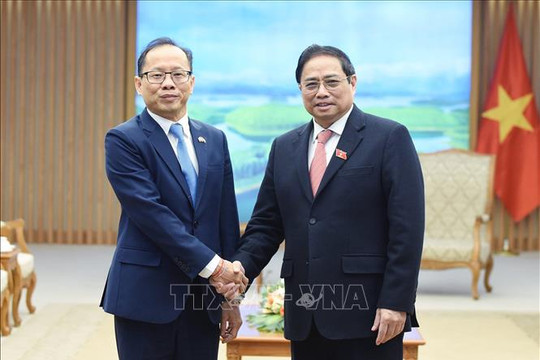 Thủ tướng Phạm Minh Chính tiếp Đại sứ Campuchia nhân kết thúc nhiệm kỳ công tác