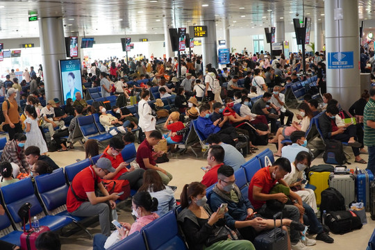 Quét mã QR tìm thông tin chuyến bay tại sân bay Tân Sơn Nhất