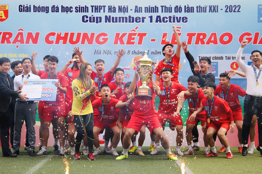 Trường THPT Phan Huy Chú vô địch Giải bóng đá học sinh trung học phổ thông Hà Nội 2022