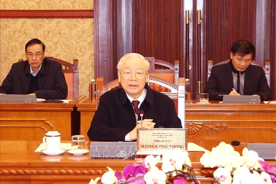 Tổng Bí thư Nguyễn Phú Trọng chủ trì cuộc họp của Ban Bí thư đánh giá công tác tổ chức Tết Quý Mão năm 2023