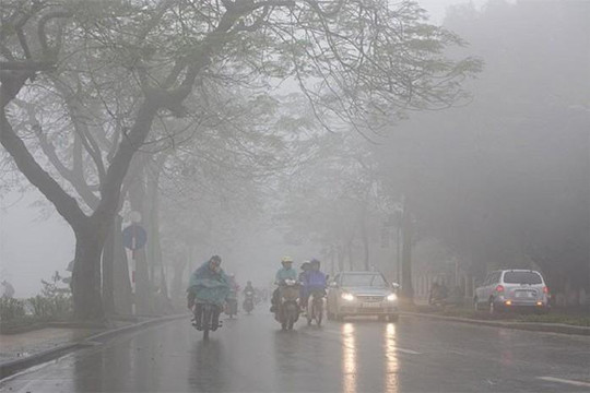 Hà Nội có mưa nhỏ, sương mù nhẹ trong nhiều ngày tới