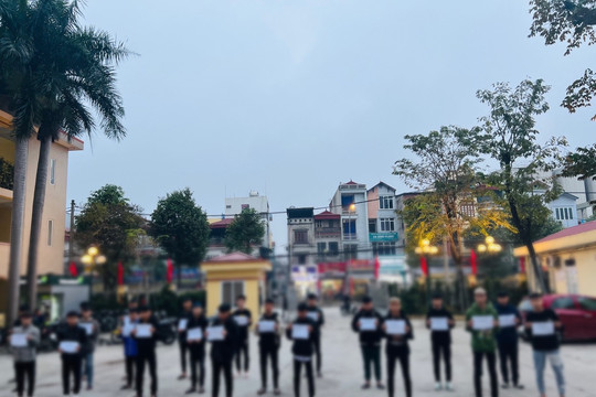 Công an huyện Thanh Oai xử lý nhóm đối tượng tụ tập đánh nhau
