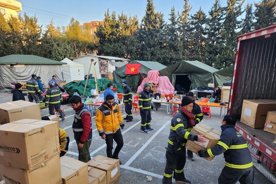 Việt Nam hỗ trợ khẩn cấp Thổ Nhĩ Kỳ và Syria 200.000 USD để khắc phục hậu quả động đất