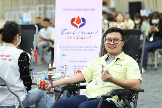 Samsung Việt Nam dự kiến hiến tặng 4.000 đơn vị máu chương trình Chủ Nhật đỏ 2023