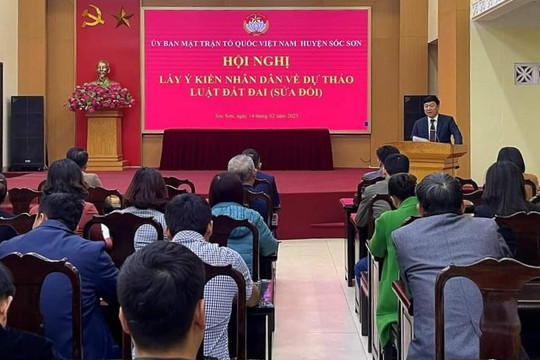 Huyện Sóc Sơn lấy ý kiến nhân dân về dự thảo Luật Đất đai sửa đổi