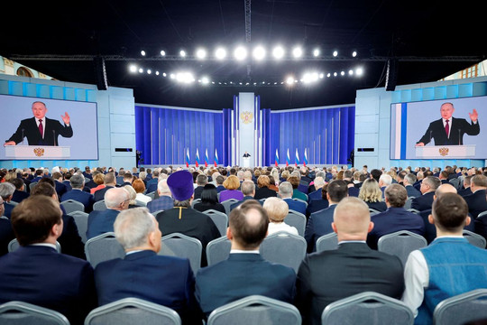 Tổng thống Nga Vladimir Putin trình bày Thông điệp liên bang năm 2023