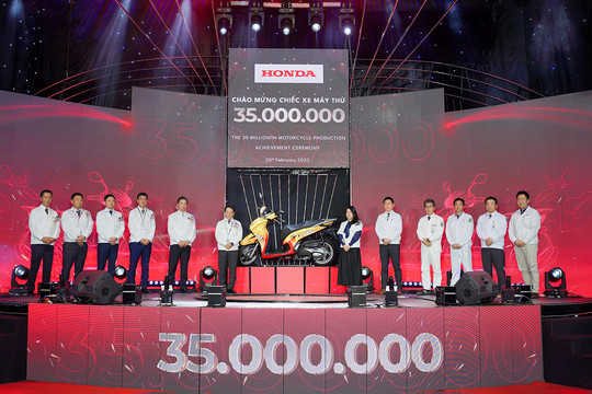 Honda xuất xưởng xe máy thứ 35 triệu từ các nhà máy ở Việt Nam