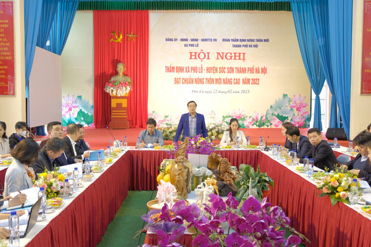 Thẩm định 3 xã xây dựng nông thôn mới nâng cao tại Sóc Sơn