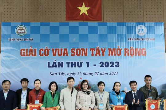 Hơn 300 kỳ thủ dự Giải cờ vua thị xã Sơn Tây mở rộng lần thứ nhất năm 2023