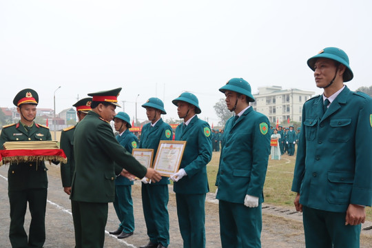 Ban Chỉ huy quân sự huyện Phúc Thọ tổ chức Lễ ra quân huấn luyện năm 2023