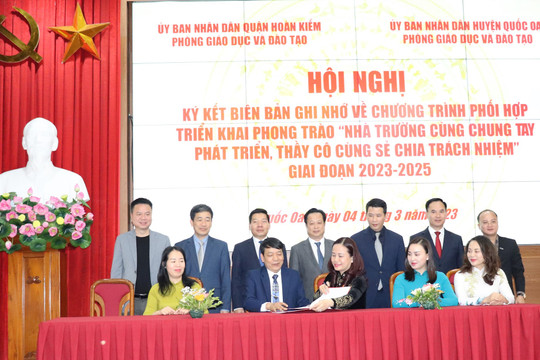 Huyện Quốc Oai và quận Hoàn Kiếm triển khai kế hoạch nhà trường chung tay phát triển