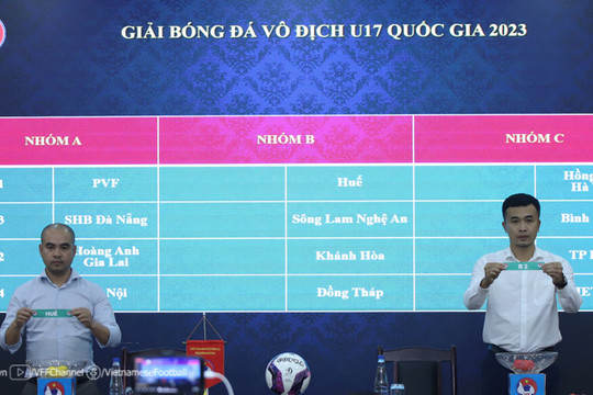 Hà Nội FC, Hoàng Anh Gia Lai chung bảng đấu tại vòng chung kết Giải vô địch U17 quốc gia 2023
