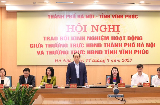 Hà Nội và tỉnh Vĩnh Phúc: Trao đổi kinh nghiệm trong hoạt động cơ quan dân cử