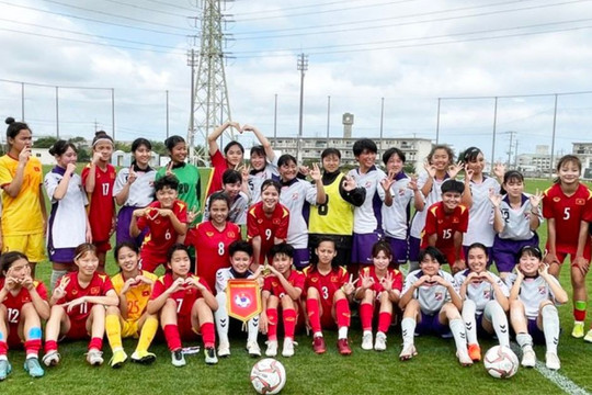Thắng đậm U17 nữ Okinawa 10-0, U17 nữ Việt Nam vào bán kết Jenesys 2023