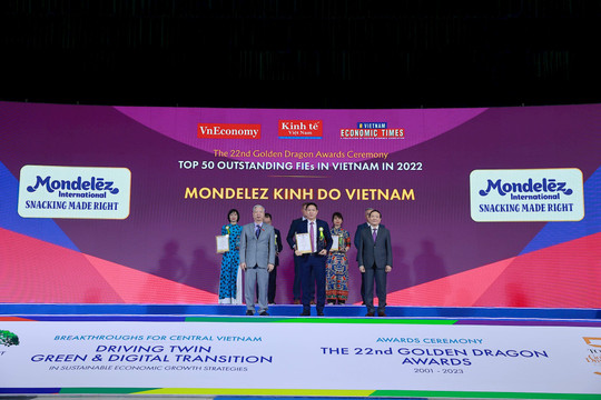 Mondelez Kinh Đô được trao Giải thưởng Rồng Vàng năm 2023