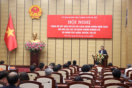 Hà Nội: Sở Lao động - Thương binh và xã hội, UBND quận Hoàn Kiếm dẫn đầu Chỉ số cải cách hành chính năm 2022