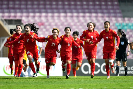 Đội tuyển nữ Việt Nam lần đầu vào tốp 5 châu Á