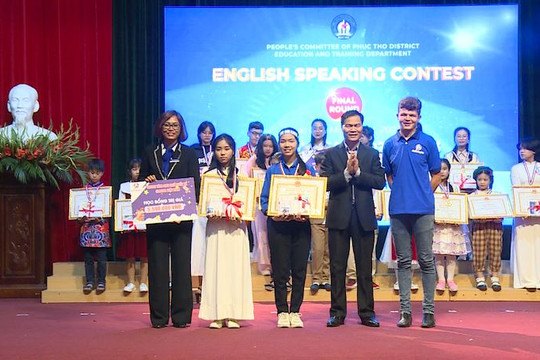 Huyện Phúc Thọ: 20 thí sinh xuất sắc tham dự vòng chung khảo cuộc thi ''Hùng biện tiếng Anh''