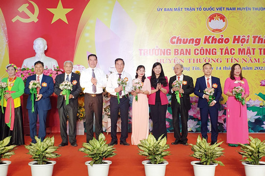 8 thí sinh tham gia chung khảo Hội thi Trưởng ban Công tác Mặt trận giỏi huyện Thường Tín