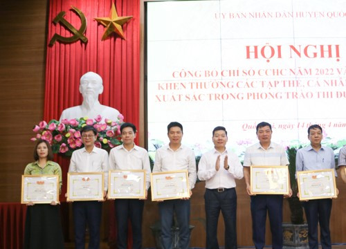 Huyện Quốc Oai: Khen thưởng 40 tập thể, cá nhân về công tác cải cách hành chính