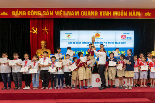 Đoàn Hà Nội đoạt giải Ba tại Giải Cờ vua học sinh phổ thông toàn quốc