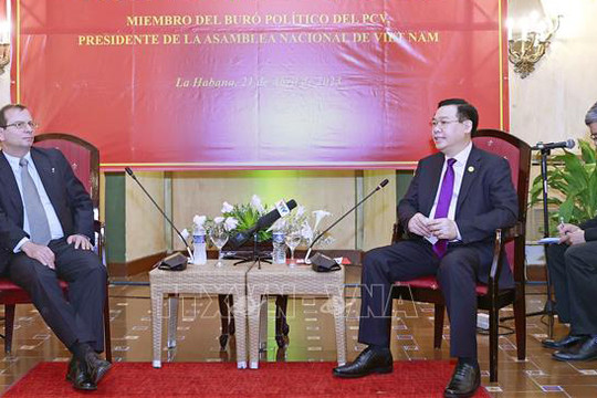 Chủ tịch Quốc hội Vương Đình Huệ khẳng định quan hệ hữu nghị truyền thống Việt Nam - Cuba mãi trường tồn