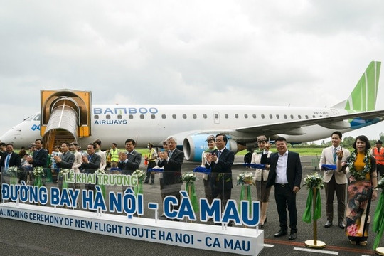 Cà Mau đón chuyến bay thẳng đầu tiên từ Hà Nội