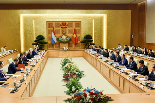 Thủ tướng Phạm Minh Chính hội đàm với Thủ tướng Luxembourg Xavier Bettel