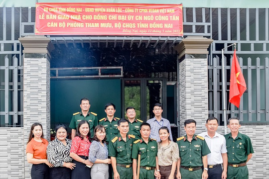 Vedan Việt Nam đồng hành hỗ trợ sửa chữa nhà cho quân nhân bị thương khi làm nhiệm vụ