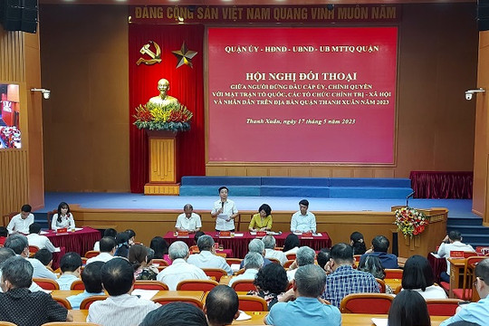Quận Thanh Xuân: Người đứng đầu cấp ủy, chính quyền đối thoại với người dân