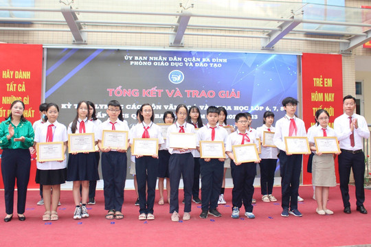 Trường Trung học cơ sở Giảng Võ dẫn đầu kỳ thi học sinh giỏi quận Ba Đình