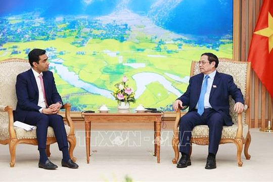 Thủ tướng Phạm Minh Chính tiếp Tổng Giám đốc Công ty Cảng và Đặc khu kinh tế Adani, Ấn Độ