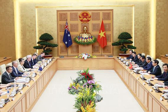 Thủ tướng Chính phủ Phạm Minh Chính hội đàm với Thủ tướng Australia Anthony Albanese