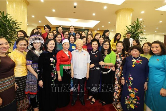 Tổng Bí thư Nguyễn Phú Trọng gặp mặt Nhóm nữ đại biểu Quốc hội Việt Nam khóa XV