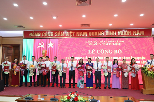 Quận ủy Nam Từ Liêm thành lập 29 tổ chức cơ sở Đảng trực thuộc
