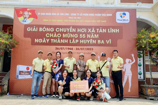 Bình Vị Thái Minh phối hợp tài trợ Giải Bóng chuyền hơi tại Ba Vì