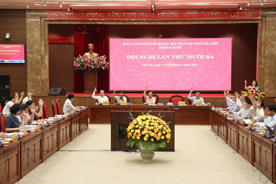 Ban hành Nghị quyết Hội nghị lần thứ mười ba, Ban Chấp hành Đảng bộ thành phố Hà Nội