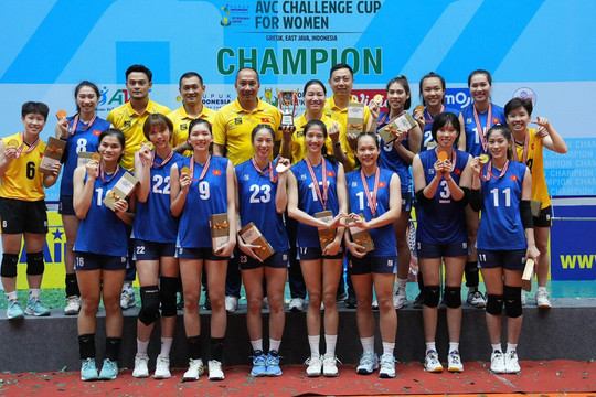 Vô địch AVC Challenge Cup 2023, bóng chuyền nữ Việt Nam được thưởng lớn