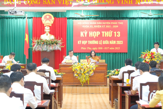 Khai mạc kỳ họp thứ 13 HĐND huyện Phúc Thọ