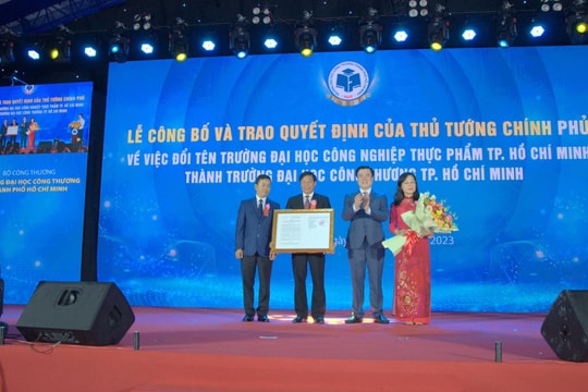 Công bố đổi tên Trường Đại học Công nghiệp Thực phẩm thành phố Hồ Chí Minh