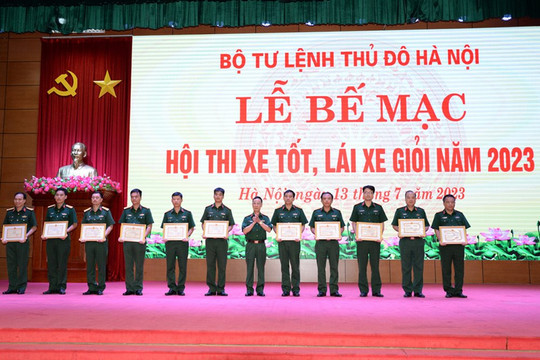 Bế mạc Hội thi xe tốt, lái xe giỏi cấp Bộ Tư lệnh Thủ đô Hà Nội