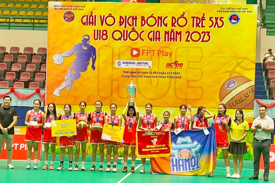 Bóng rổ nữ Hà Nội lần đầu vô địch giải U18 quốc gia