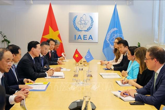 Chủ tịch nước Võ Văn Thưởng gặp Quyền Tổng Giám đốc Cơ quan Năng lượng Nguyên tử quốc tế
