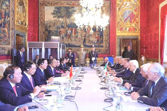 Nhất trí thúc đẩy mạnh mẽ quan hệ Đối tác chiến lược Việt Nam - Italia