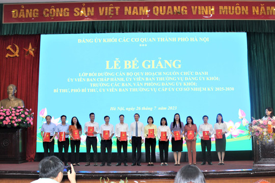 Hà Nội: 227 học viên hoàn thành lớp bồi dưỡng cán bộ quy hoạch nguồn của Đảng