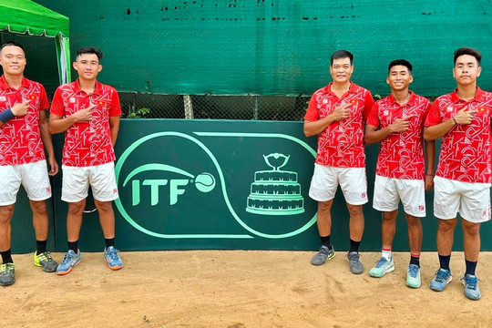 Quần vợt Việt Nam giành vé đấu play-off tại Davis Cup nhóm II thế giới năm 2024