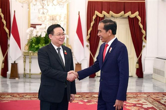 Chủ tịch Quốc hội Vương Đình Huệ hội kiến Tổng thống Indonesia Joko Widodo
